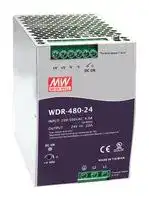 WDR-480-24: AC/DC DIN Rail Power Supply (PSU), ITE, 1 Output, 480 W, 24 VDC, 20 A