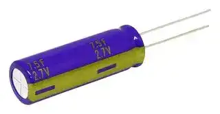 EECHL0E755: Supercapacitor, 7.5 F, 2.7 V, Radial Leaded, -20%, +20%, 5 mm, 1000 hours @ 85°C