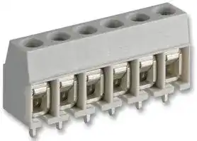 CTB1500/6: Wire-To-Board Terminal Block, 5 mm, 6 Ways, 30 AWG, 12 AWG, 4 mm², Screw