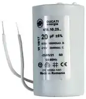 4.16.10.25.06: Motor Run Capacitor, Metallized PP, Can, 20 µF, ± 5%, 450 V