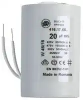 4.16.17.68.06: Motor Run Capacitor, Metallized PP, Can, 20 µF, ± 5%, Stud Mount - M8, 450 V