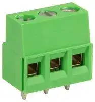 CTB0100/3: Wire-To-Board Terminal Block, 5 mm, 3 Ways, 30 AWG, 12 AWG, 4 mm², Screw