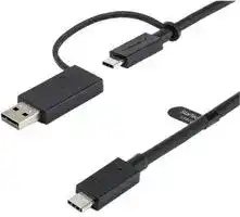 USBCCADP: USB Cable, 3ft/1m USB-C Cable with USB-A Adapter, Hybrid USB C Cable 10Gbps, USB-A 5Gbps