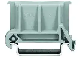 222-510: Accessory, Grey, Wago 221-500 or 222-500 Mounting Carriers - 4mm² and 6mm², Angled Din Rail Adapter