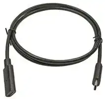 FCR72003: USB Cable, Extension, Type C Plug to Type C Receptacle, 1 m, 3.3 ft, USB 3.1, Black