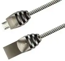 CNS-USBM5DG: USB Cable, Type A Plug to Micro Type B Plug, 1 m, 3.28 ft, USB 2.0, Grey