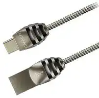 CNS-USBC5DG: USB Cable, Type C Plug to Type A Plug, 1 m, 3.28 ft, USB 2.0, Grey
