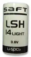 LSH14 LIGHT: Battery, Single Cell, 3.6 V, C, Lithium Thionyl Chloride, 3.6 Ah, Raised Positive and Flat Negative