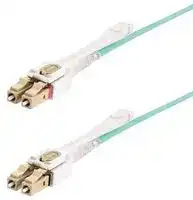 450FBLCLC10PP: Fiber Optic Cable, 10m (32.8ft) LC/LC-UPC OM4 Multimode Fiber Cable, Push Pull Tabs, 50/125, 100G