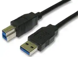 PSG91610: USB Cable, Type A Plug to Type B Plug, 0.5 m, 19.7 ", USB 3.0, Black