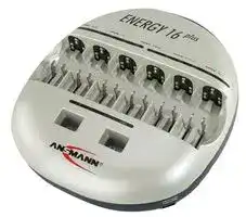 1001-0004-UK: Battery Charger, Bench/Wall, NiCd, NiMH, AAA, AA, C, D, PP3, EU/UK Plug