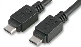 HK-US14/2: USB Cable, Micro Type A Plug to Micro Type B Plug, 2 m, 6.6 ft, USB 2.0, Black