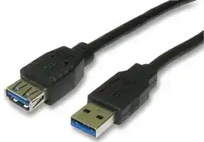 CAC250043: USB 3.0 A Male to A Female Lead, 1m Black