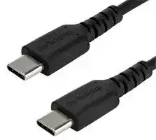 RUSB2CC1MB: USB Cable, 1 m / 3.3 ft USB C Cable, Black, Aramid Fiber, TB3 Compatible