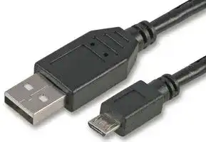 PSG90341: USB Cable, Type A Plug to Micro Type B Plug, 1.8 m, 5.9 ft, USB 2.0, Black