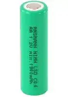 2312-3003: Rechargeable Battery, 1.2 V, Nickel Metal Hydride, 2.1 Ah, AA, Flat Top, 1