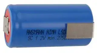 5035391: Rechargeable Battery, Low Self Discharge, Single Cell, 1.2 V, Nickel Metal Hydride, 3 Ah, Sub C