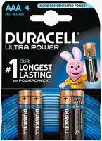 5000394002692: Battery, Ultra Power With Duralock, Pack of 4, 1.5 V, AAA, Alkaline