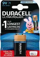 5000394002951: Battery, Ultra Power With Duralock, Single Cell, 9 V, PP3, Alkaline, Snap Contact
