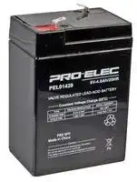 PEL01429: Rechargeable Battery, 6 V, Lead Acid, 4 Ah, T1 Terminals, 1