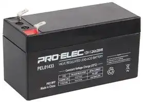 PEL01433: Rechargeable Battery, 12 V, Lead Acid, 1.2 Ah, T1 Terminals, 1