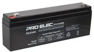 PEL01434: Rechargeable Battery, 12 V, Lead Acid, 2.3 Ah, T1 Terminals, 1