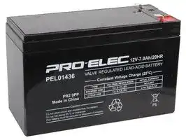 PEL01436: Rechargeable Battery, 12 V, Lead Acid, 7 Ah, T1 Terminals, 1