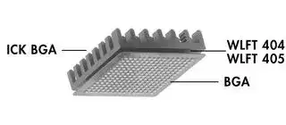 ICK BGA 27 X 27: Heat Sink, For Ball Grid Array, 20 °C/W, BGA, 27 mm, 6 mm, 27 mm