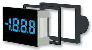 SP 300-BLUE: Digital Panel Meter, DC Millivolts, 3-1/2Digits, 0-200mV, 9.4mm Digit Height, 5.25V