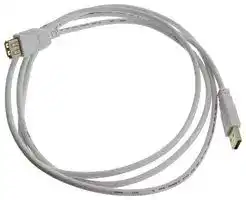 U024AB-006-WH: USB CABLE, 2.0 TYPE A PLUG-A RCPT, 6FT