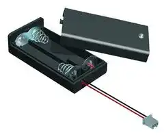 2490CN: BATTERY HOLDER, AA SIZE, WIRE LEAD