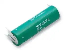6117201301: Battery, Single Cell, 3 V, AA, Lithium Manganese Dioxide, 2 Ah, PCB Pins, 14.75 mm