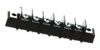 38720-6206: Panel Mount Barrier Terminal Block, 1 Row, 6 Ways, 22 AWG, 14 AWG, 9.53 mm, 15 A