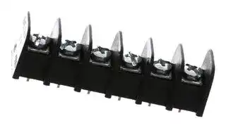 38720-6306: Panel Mount Barrier Terminal Block, 1 Row, 6 Ways, 22 AWG, 14 AWG, 9.53 mm, 15 A
