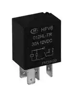 HFV6/012Z-TD: Automotive Relay, 12 VDC, 30 A, SPDT, Socket Mount, Quick Connect, HFV6 Series