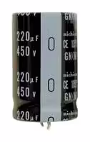 LGN2W101MELA25: Electrolytic Capacitor, 100 µF, 450 V, ± 20%, Snap-In, 3000 hours @ 105°C