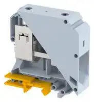 KUT95/GREY: DIN Rail Mount Terminal Block, Feed Thru, 2 Ways, 2 AWG, 0000 AWG, 95 mm², Screw, 232 A