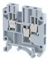 KUT4 1X2: DIN Rail Mount Terminal Block, Grey, 3 Ways, 4 mm², Screw, 32 A