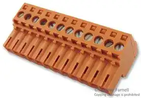 BL 3.5/12: Pluggable Terminal Block, 3.5 mm, 12 Ways, 22 AWG, 14 AWG, 1.5 mm², Screw