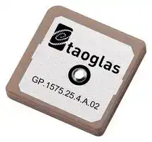 GP.1575.25.4.A.02: Patch Antenna, 1.575GHz, 1.2 VSWR, 1.55dBi Gain, 50ohm, Right Hand Circular Polarisation, Adhesive