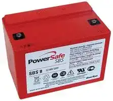 SBS8: Rechargeable Battery, Powersafe, Single Cell, 12 V, Lead Acid, 7 Ah, Bolt, 1