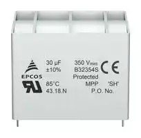 B32354S3106K010: Power Film Capacitor, Metallized PP, Radial Box - 4 Pin, 10 µF, ± 10%, AC Filter, Through Hole
