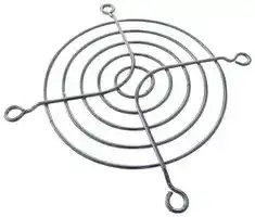 LZ22K: Fan Finger Guard, Grille, Steel - Wire Form, 80mm Axial Fans, 71.5 mm, Bright Nickel Chrome