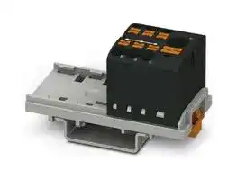 3273080: Panel Mount Barrier Terminal Block, Black, 24 A, 690 V, 7 Pole, Push In, 12 AWG