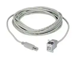 ECF504-120BBS: USB Cable, Type B Plug to Type B Receptacle, 3.05 m, 120 ft, USB 2.0, Light Grey