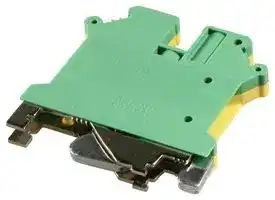 0441504: DIN Rail Mount Terminal Block, 2 Ways, 24 AWG, 10 AWG, 6 mm², Screw