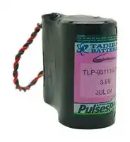 TLP-93111/A/SM: Battery, 3.6 V, D, Lithium Thionyl Chloride, 19 Ah, Wire Leads, 1