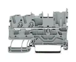 2022-1301: DIN Rail Mount Terminal Block, 2 Ways, 22 AWG, 12 AWG, 2.5 mm², Push In, 24 A