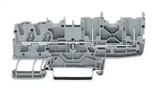 2022-1401: DIN Rail Mount Terminal Block, 2 Ways, 22 AWG, 12 AWG, 2.5 mm², Push In, 24 A