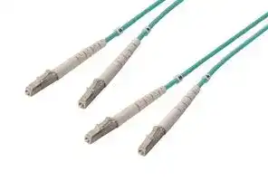 FODLC-OM4-10: Fibre Optic Cable, Multimode, 2 Fibres, 50µm/125µmDia, LC-LC Duplex, 10m